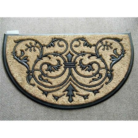 GEO CRAFTS Geo Crafts G337 MONARCH 30 18 x 30 in. Monarch Half Round Doormat G337 MONARCH 30